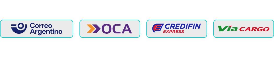 logos envios correo argentino - oca - credifin - via cargo